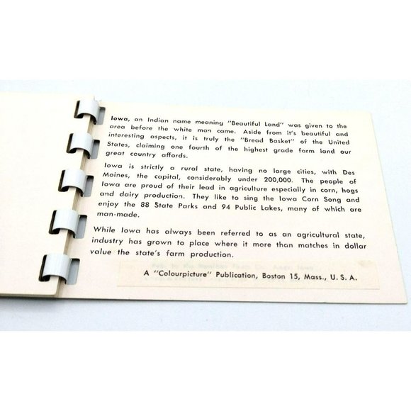 Iowa Tourist Booklet of 10 Genuine Plastichromes Vintage Travel Souvenir - Picture 11 of 12